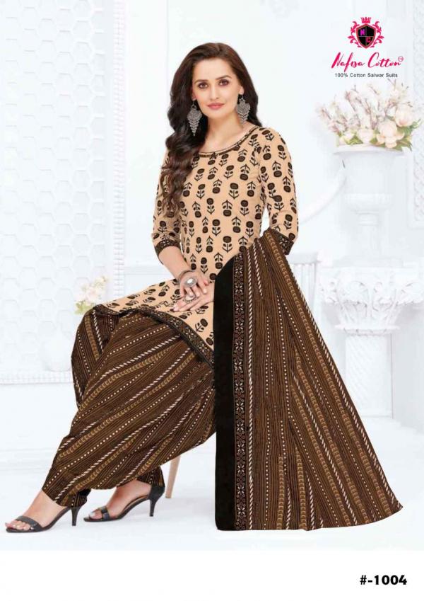 Nafisa Seven StarIndo Cotton Desiner patiyala Dress Material